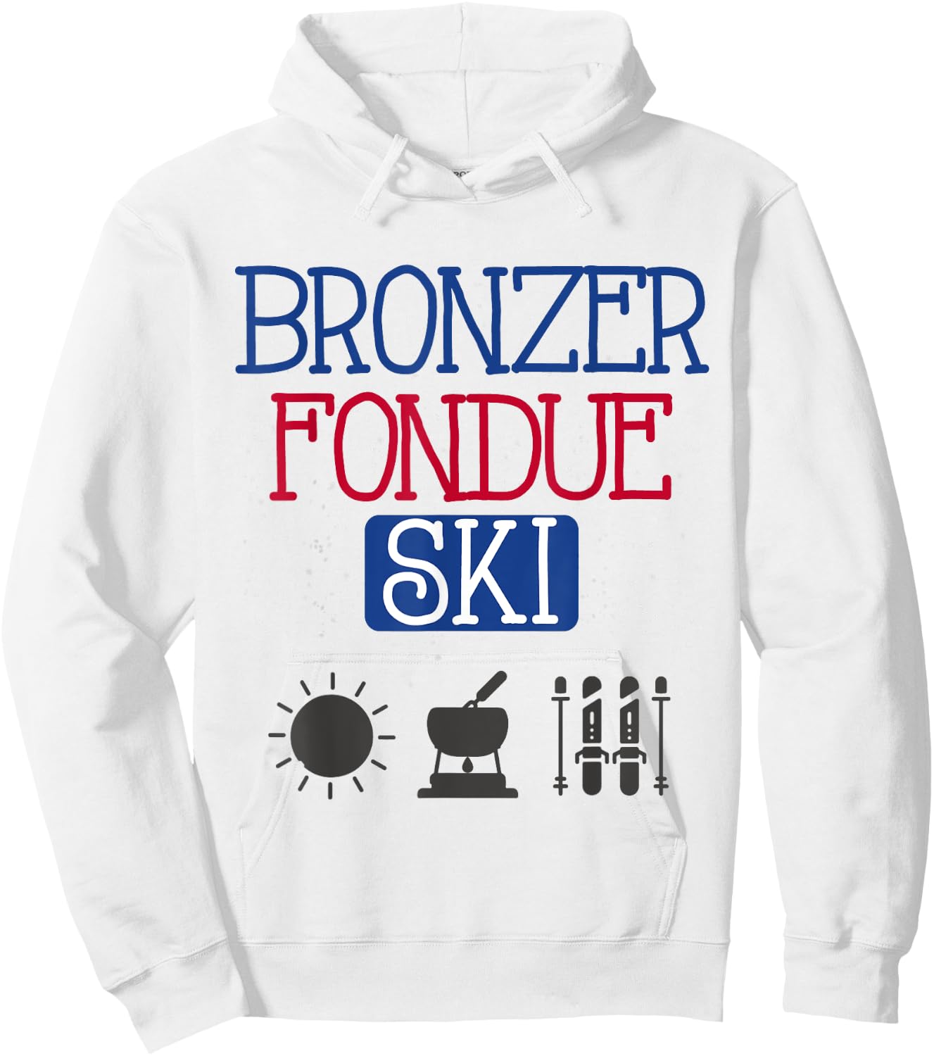 Humor Ski , white, S Hoodie - Hoodie | White
