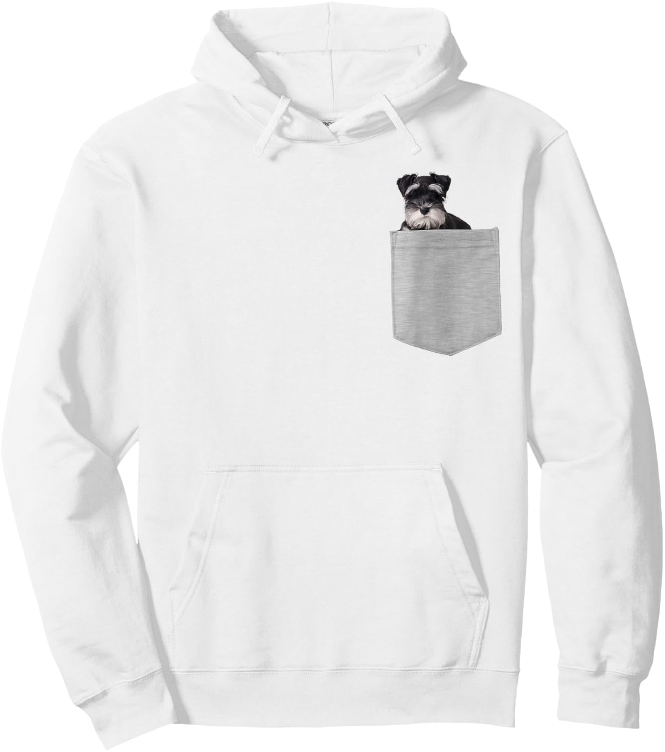 Dog in Your Pocket Miniature Schnauzer Hoodie - Hoodie | White