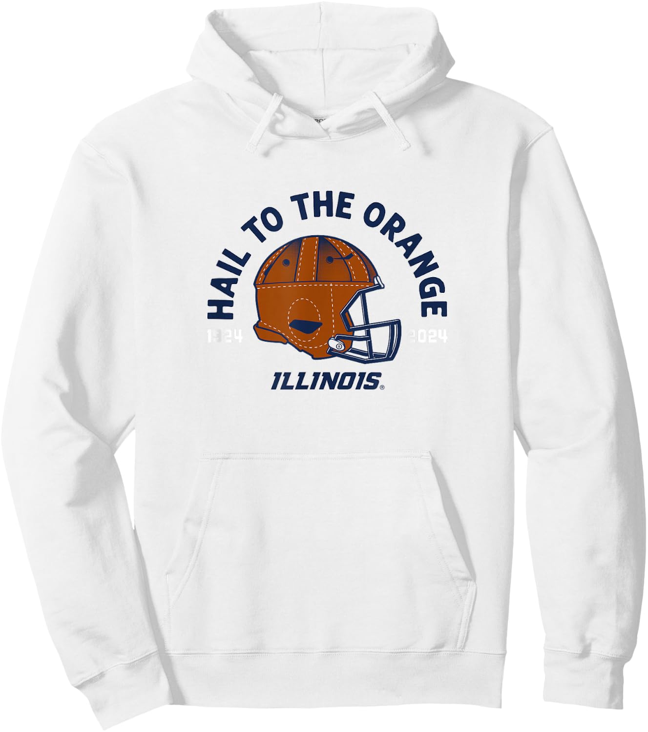 The 100-Year Helmet - Illinois Fighting Illini Football Hoodie - Hoodie | White