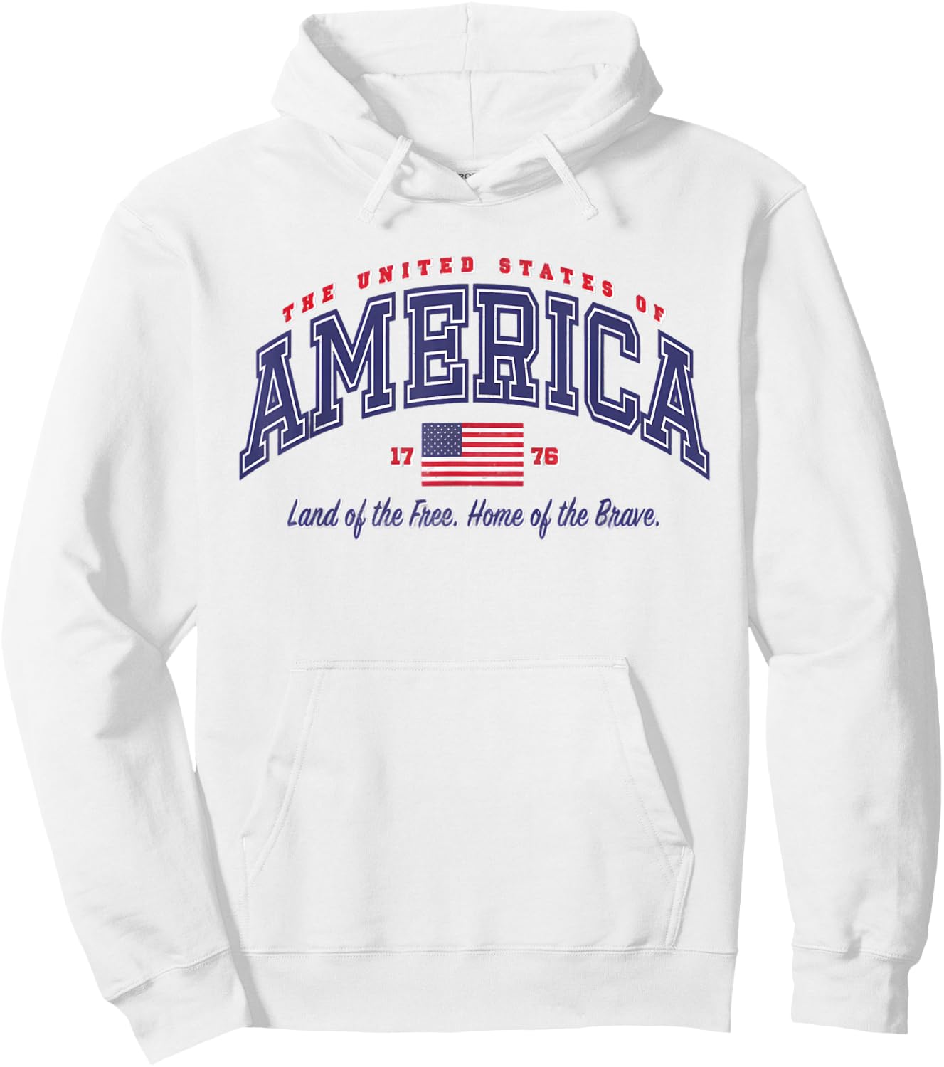 USA Land Of Free 1778 American Flag Pride Hoodie - Hoodie | White
