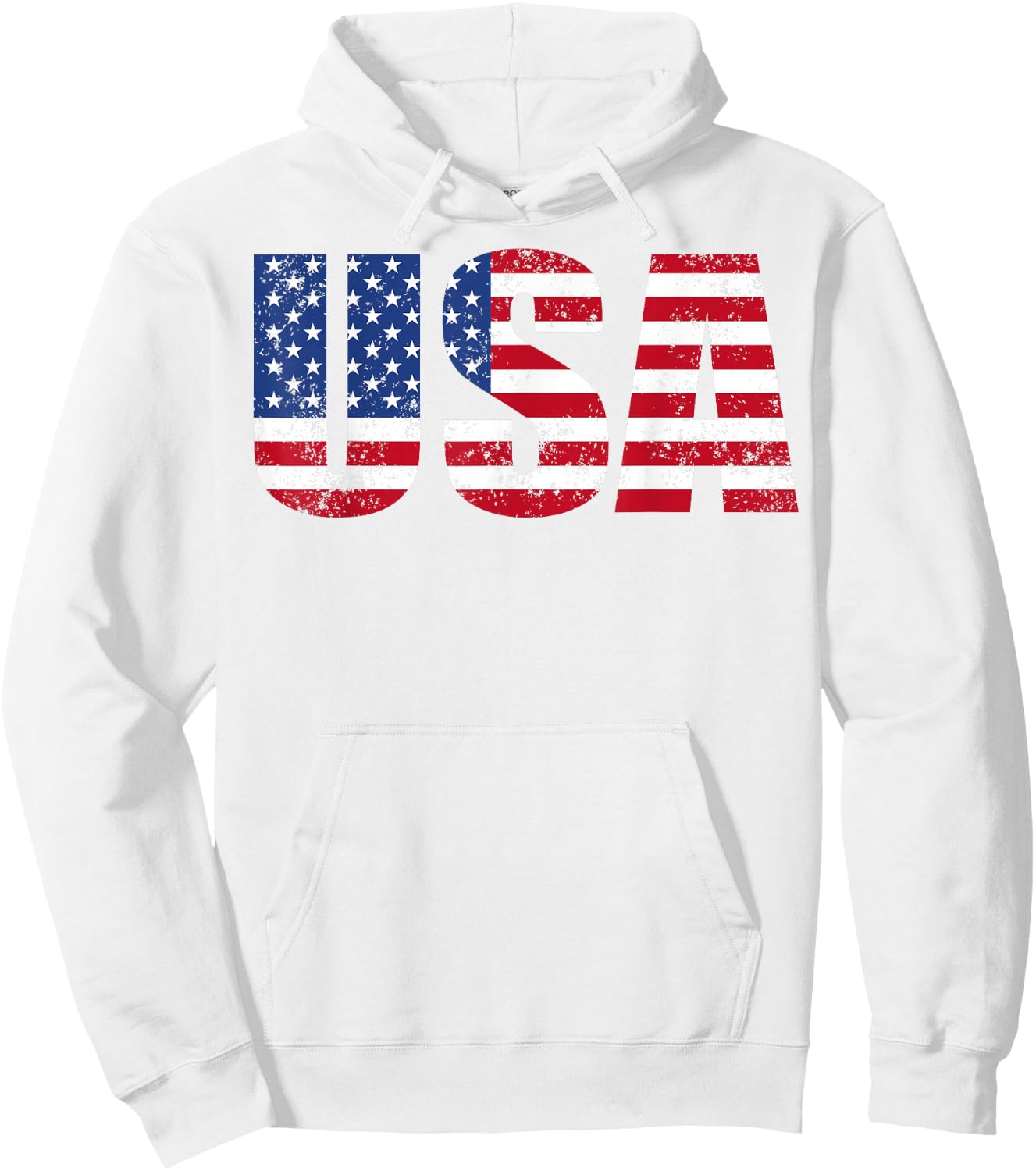 USA Patriotic American Flag Women Kids Boys Girls US Hoodie - Hoodie | White