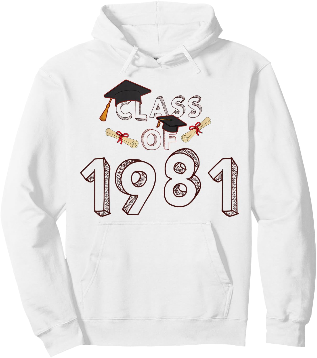 Graduation School Reunion Student Teacher Class of 1981 Hoodie - Hoodie | White