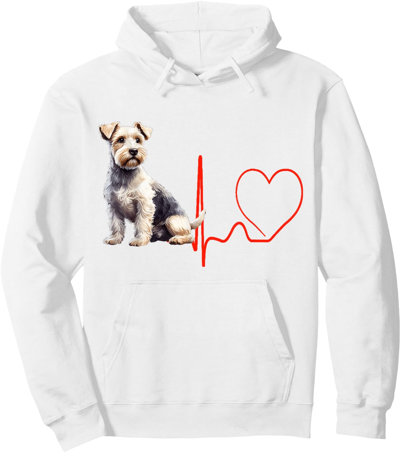 Sporting Lucas Terrier Dog Heartbeat Love Pet Owner Hoodie - Hoodie | White