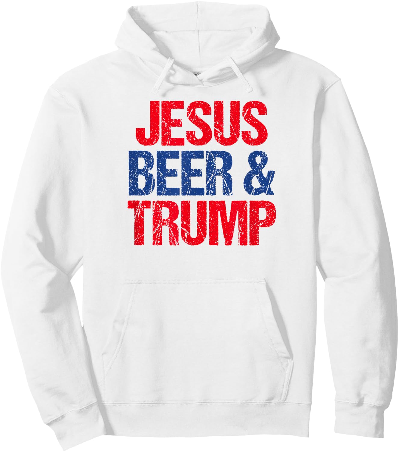 Jesus Beer And Trump Hoodie - Hoodie | White