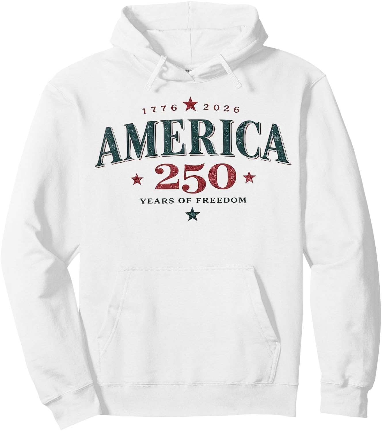 America USA 250th, 250 Years of Freedom Hoodie - Hoodie | White