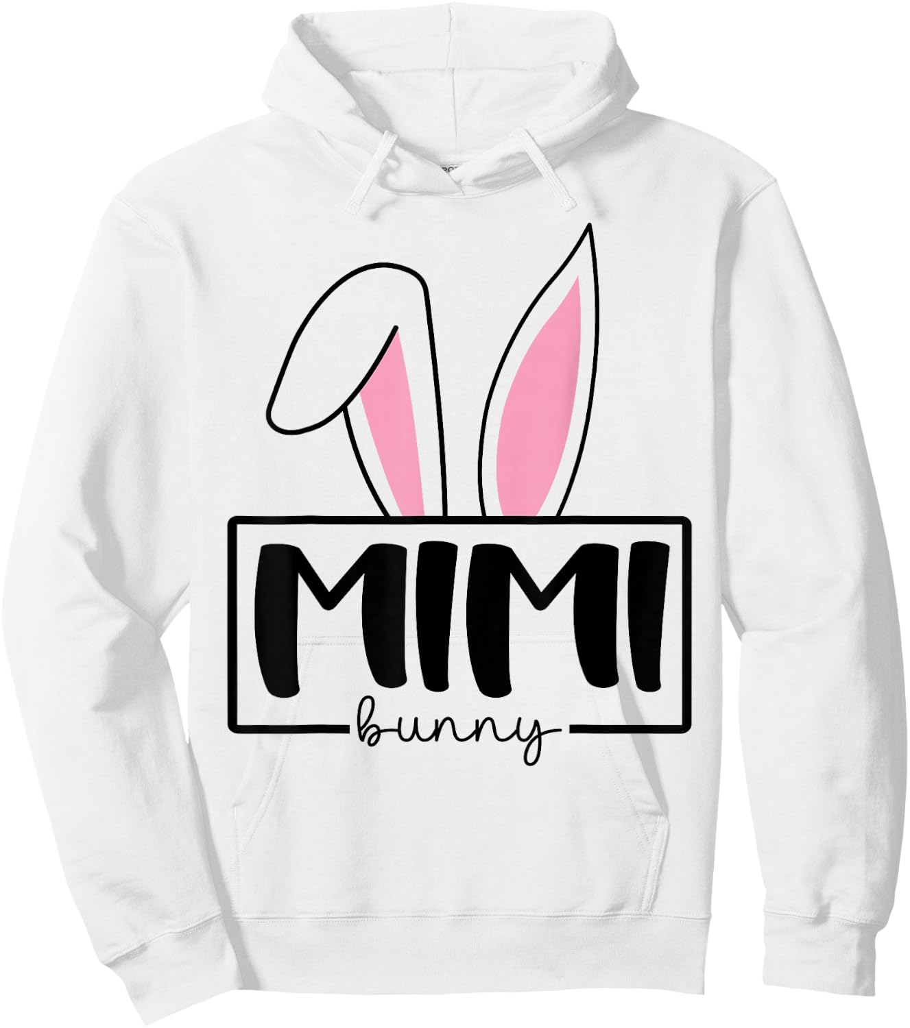 Funny Mimi Bunny Happy Easter Family Matching Hoodie - Hoodie | White
