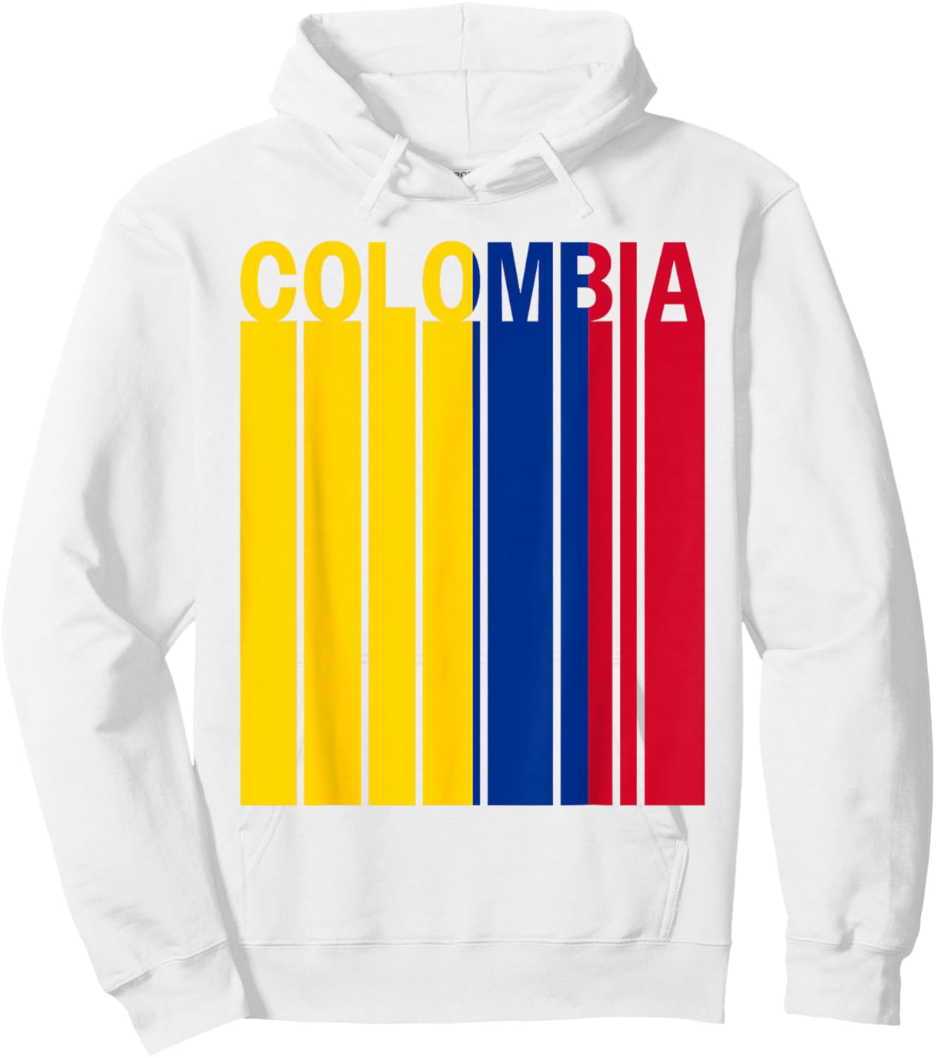 Colombia Flag Hoodie - Hoodie | White