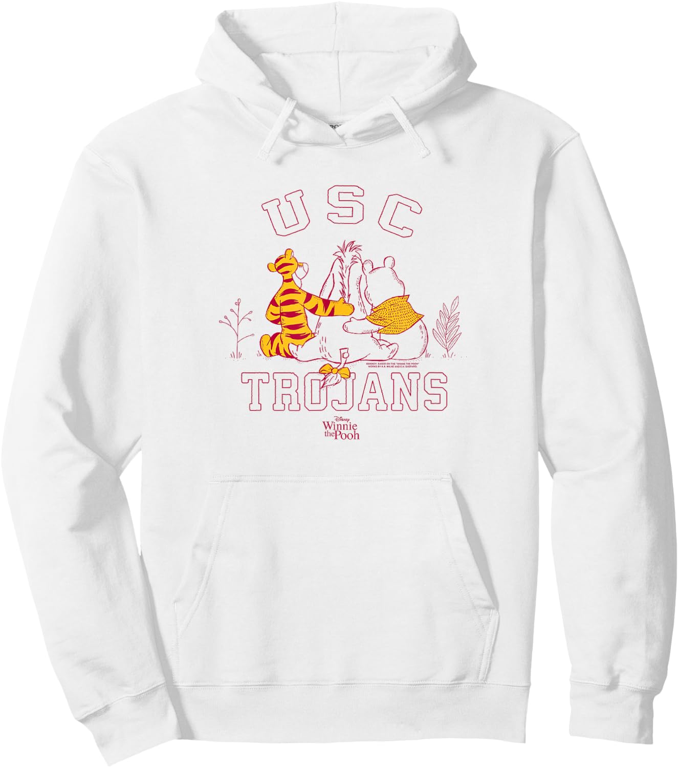 USC Trojans Winnie The Pooh and Friends White Hoodie - Hoodie | White