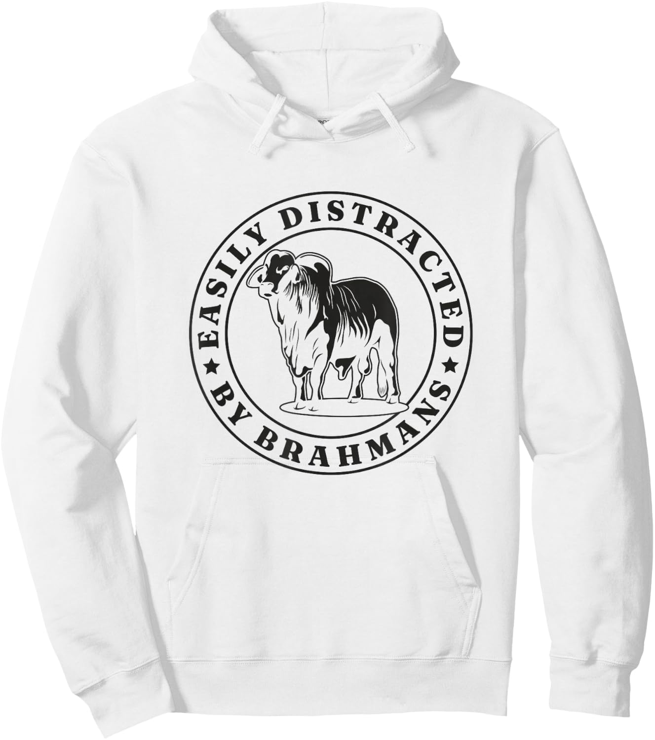 Distracted By Brahmans American Brahman Cow Livestock Cattle Hoodie - Hoodie | White