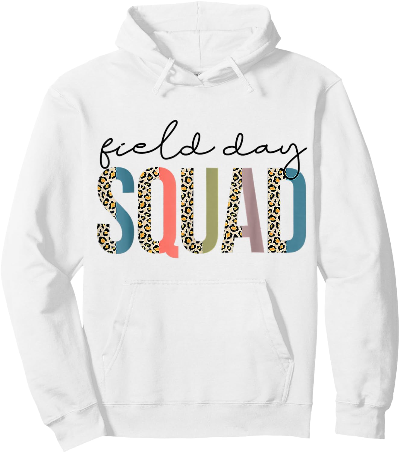 Kids Field Trip Squad Leopard Field day Games Kindergarten Hoodie - Hoodie | White