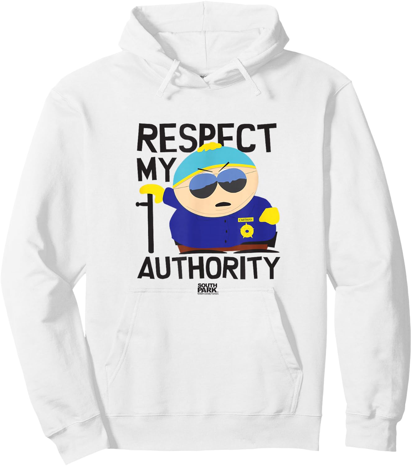 South Park Cartman: Respect My Authority , white, S Hoodie - Hoodie | White