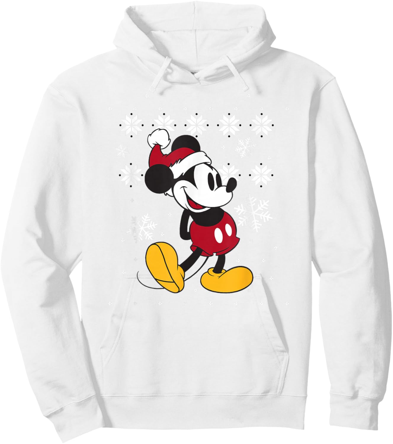 Disney - Faux Ugly Holiday Sweater Mickey Mouse Hoodie - Hoodie | White