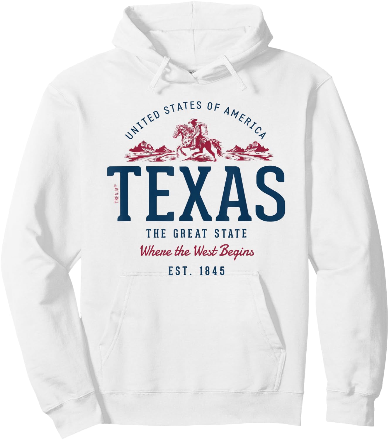 Vintage Look Retro Style United States Texas , White Hoodie - Hoodie | White