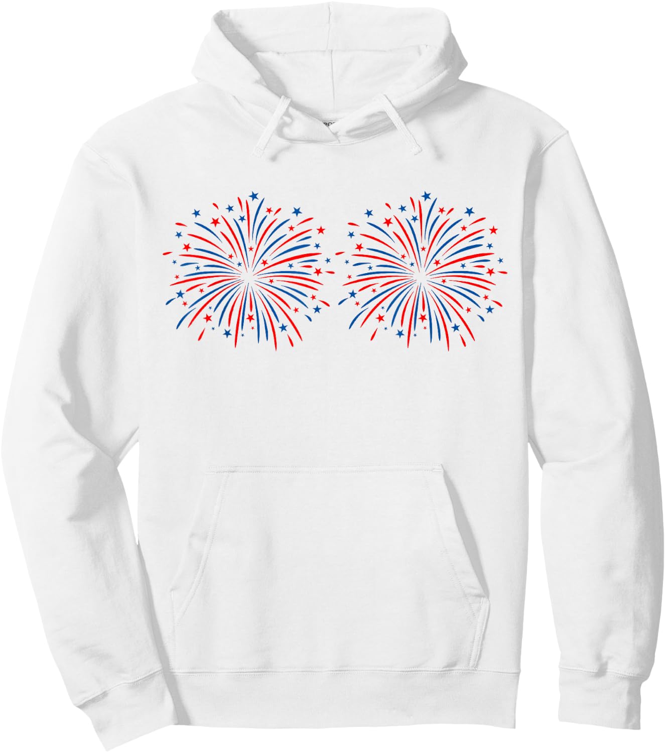 Funny Im Just Here for The Fireworks 4th of July Couple Hoodie - Hoodie | White