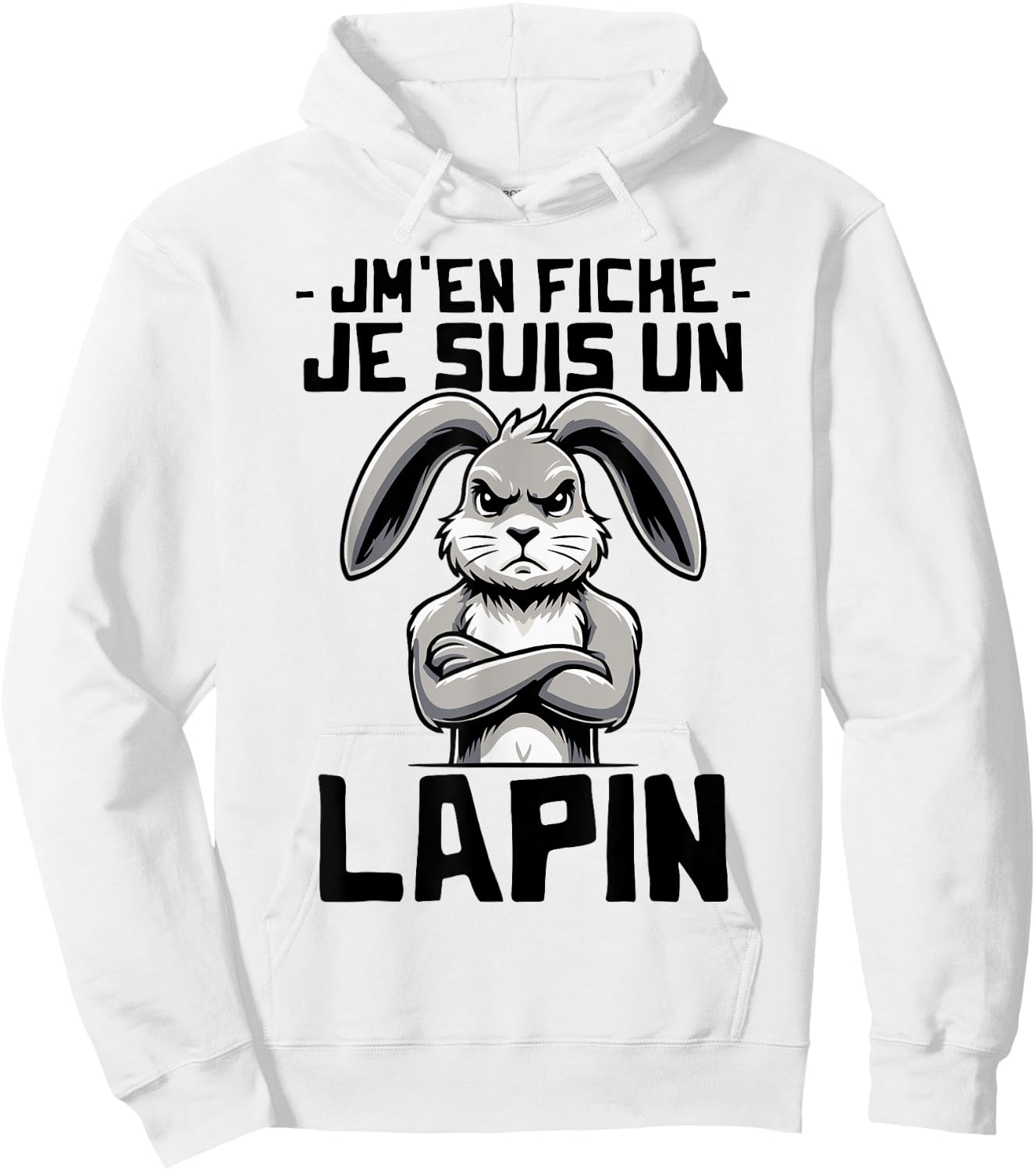 Je suis un Lapin Girls Boys Rabbit Pattern , white, S Hoodie - Hoodie | White