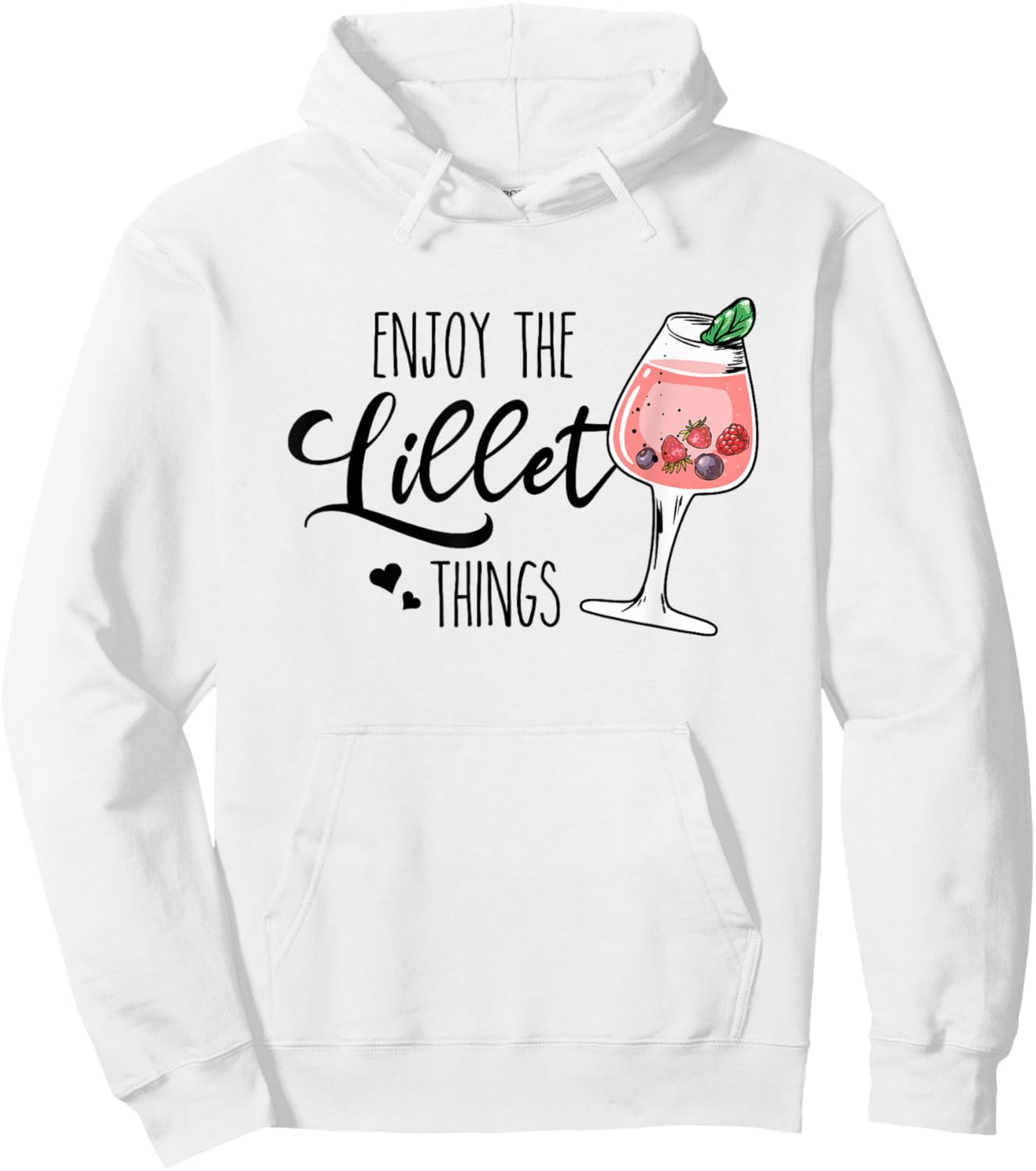 Enjoy The Lillet Things Fruits Cocktail Summer Alcohol , gray Hoodie - Hoodie | White