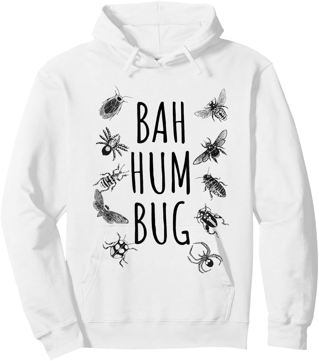 Bah Hum Bug Funny Entomology Christmas Hoodie - Hoodie | White