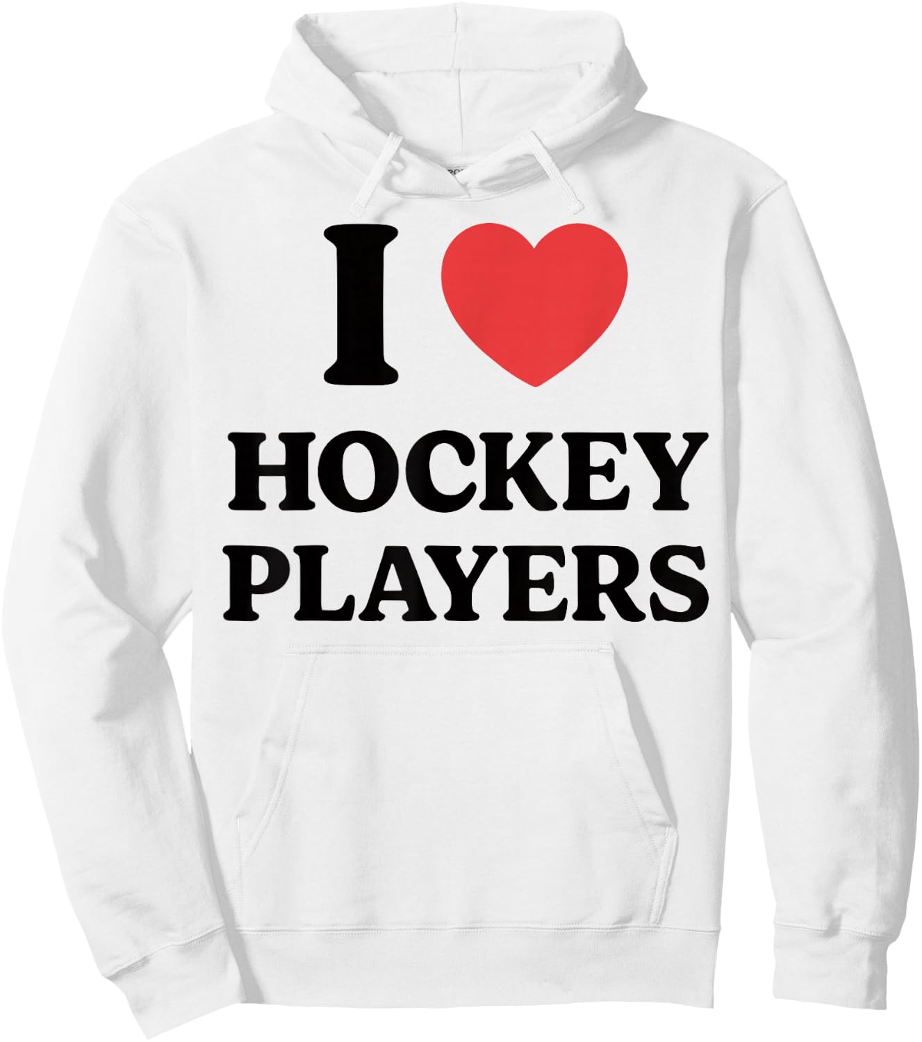 I Heart Hockey Players Funny Campus Romance 2026 Hoodie - Hoodie | White