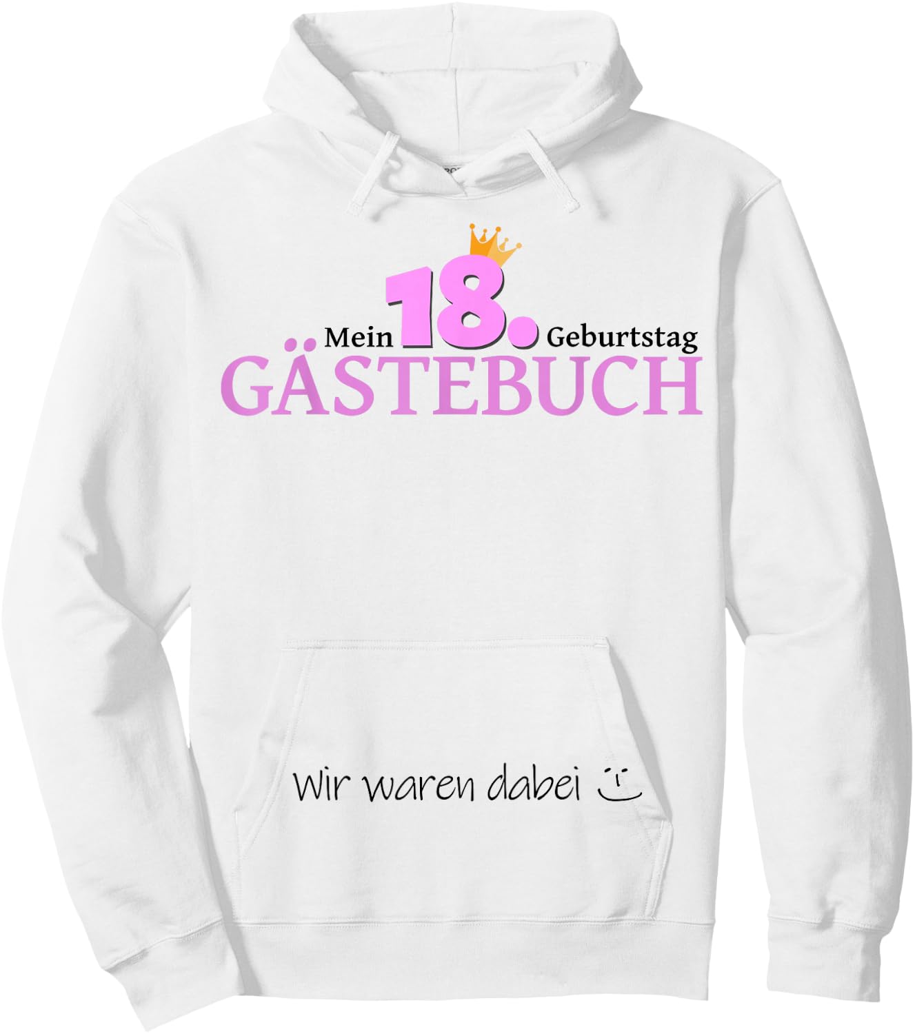18th Birthday Boy Girl 18 Years 2005 Funny Gift , White Hoodie - Hoodie | White
