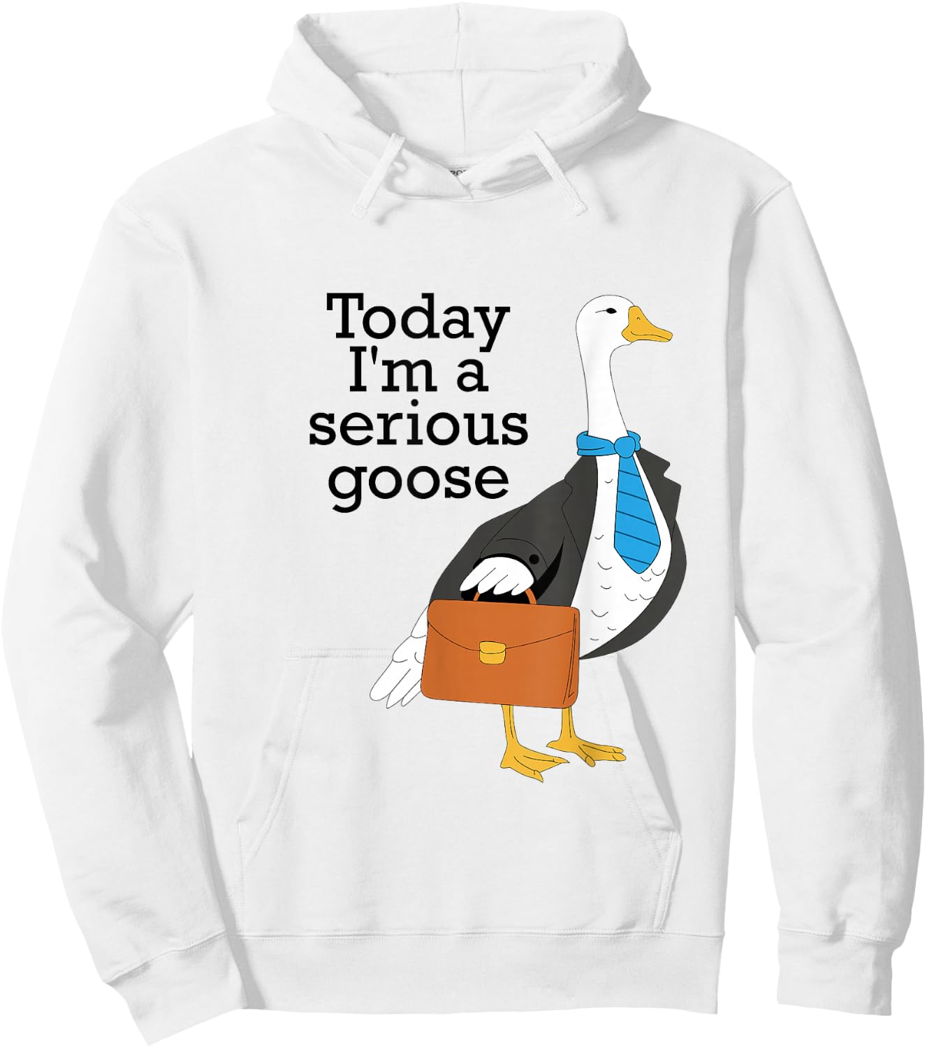 Today I'm A Serious Goose Funny Goose Men Women Hoodie - Hoodie | White