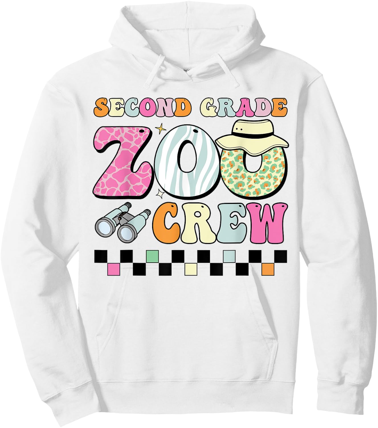 Field Zoo Trip Shirt for Teacher, Second Grade Crew Hoodie - Hoodie | White
