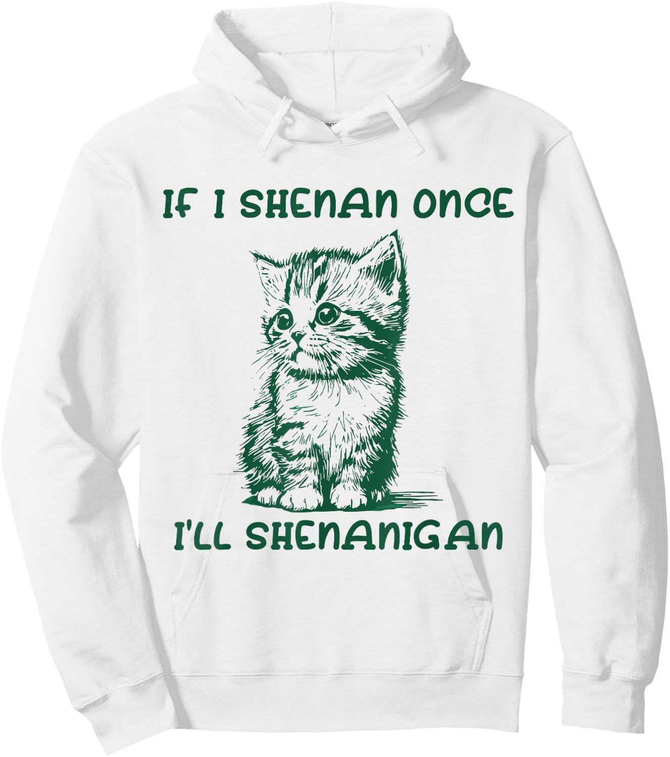 IF I SHENAN ONCE I'LL SHENANIGAN cat Women Hoodie - Hoodie | White