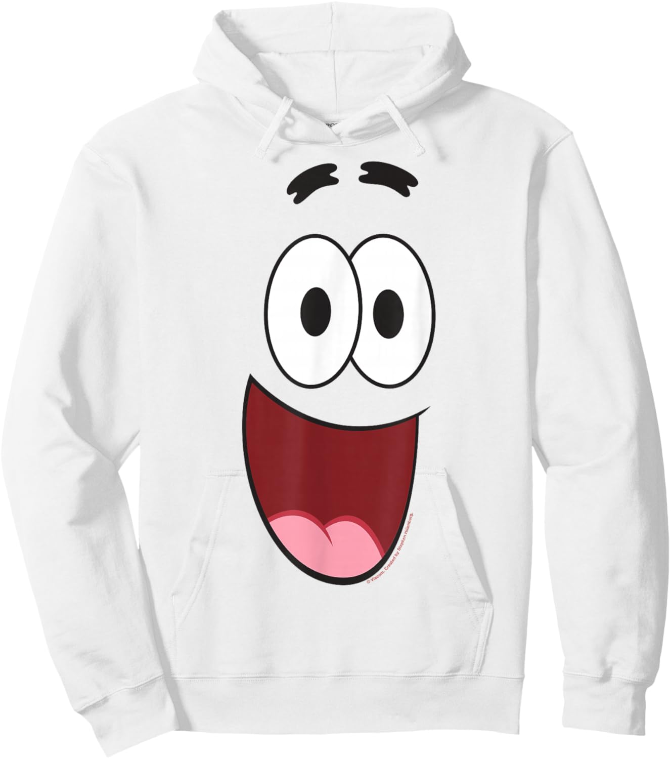 Spongebob Squarepants Halloween Patrick Smiling Face Costume Hoodie - Hoodie | White