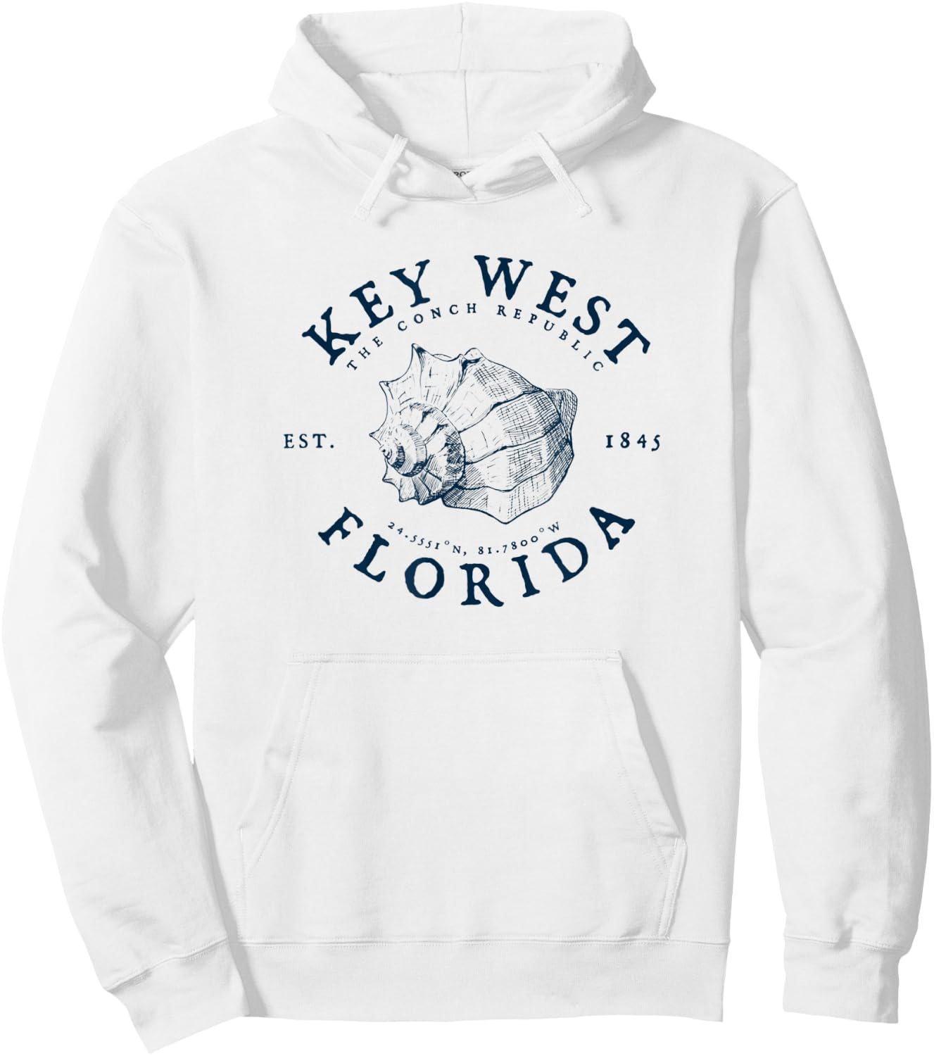 Key West Florida Conch Republic FL Floridian Hoodie - Hoodie | White