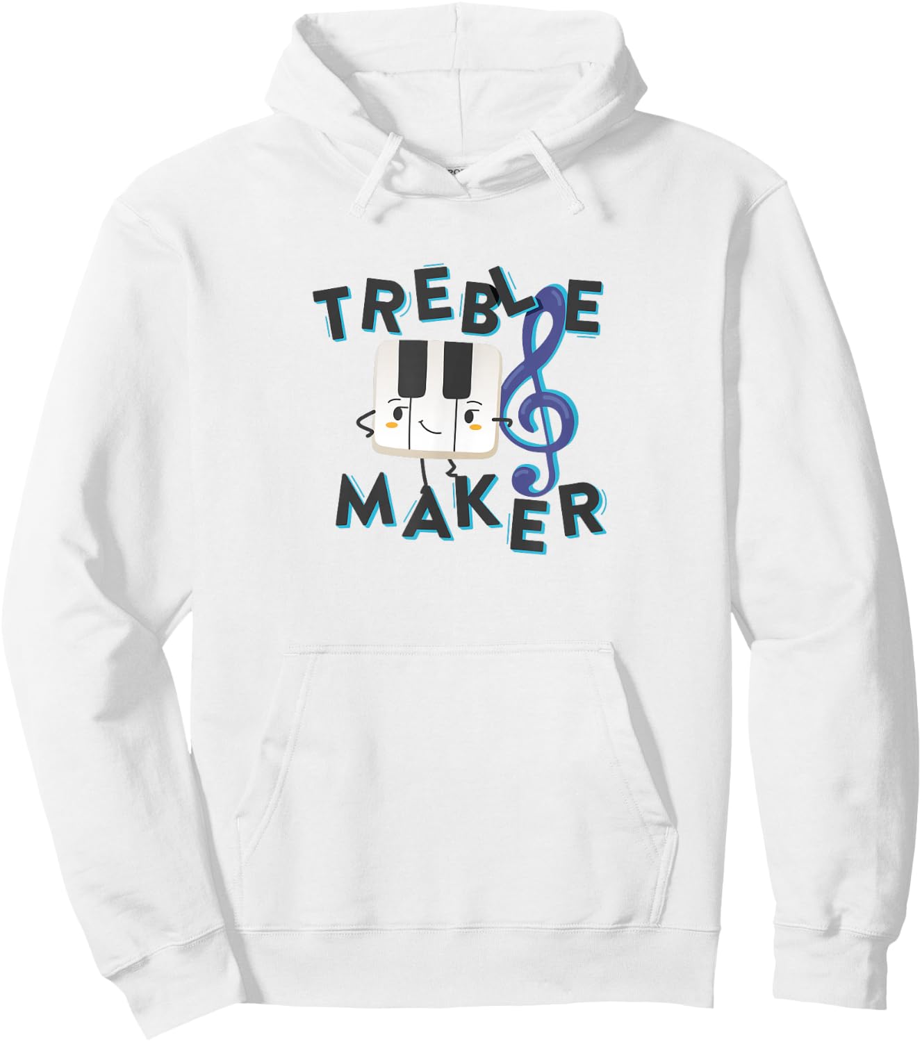 Treble Maker Piano Pun Hoodie - Hoodie | White