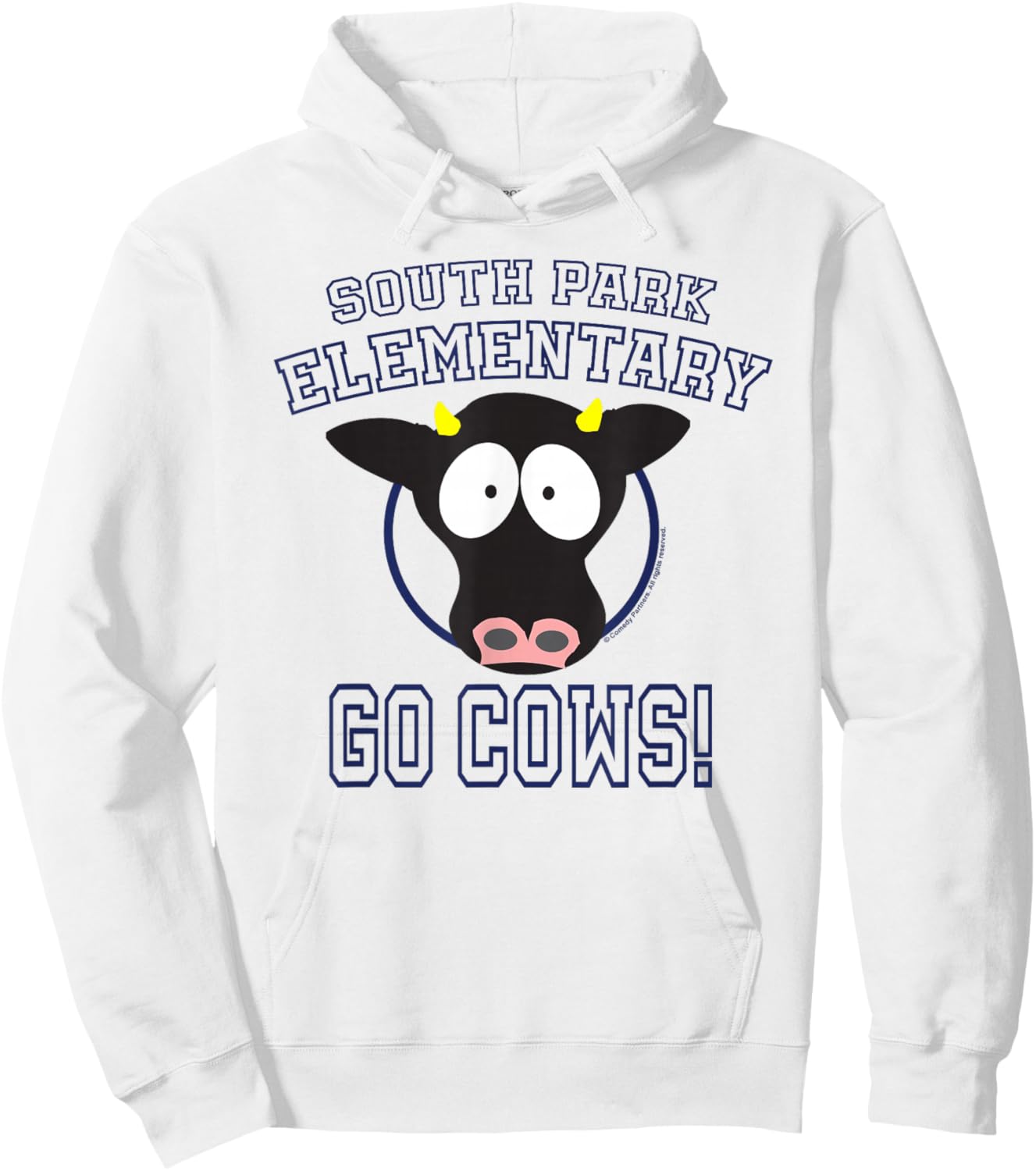 South Park Elementary GO COWS! , white, S Hoodie - Hoodie | White