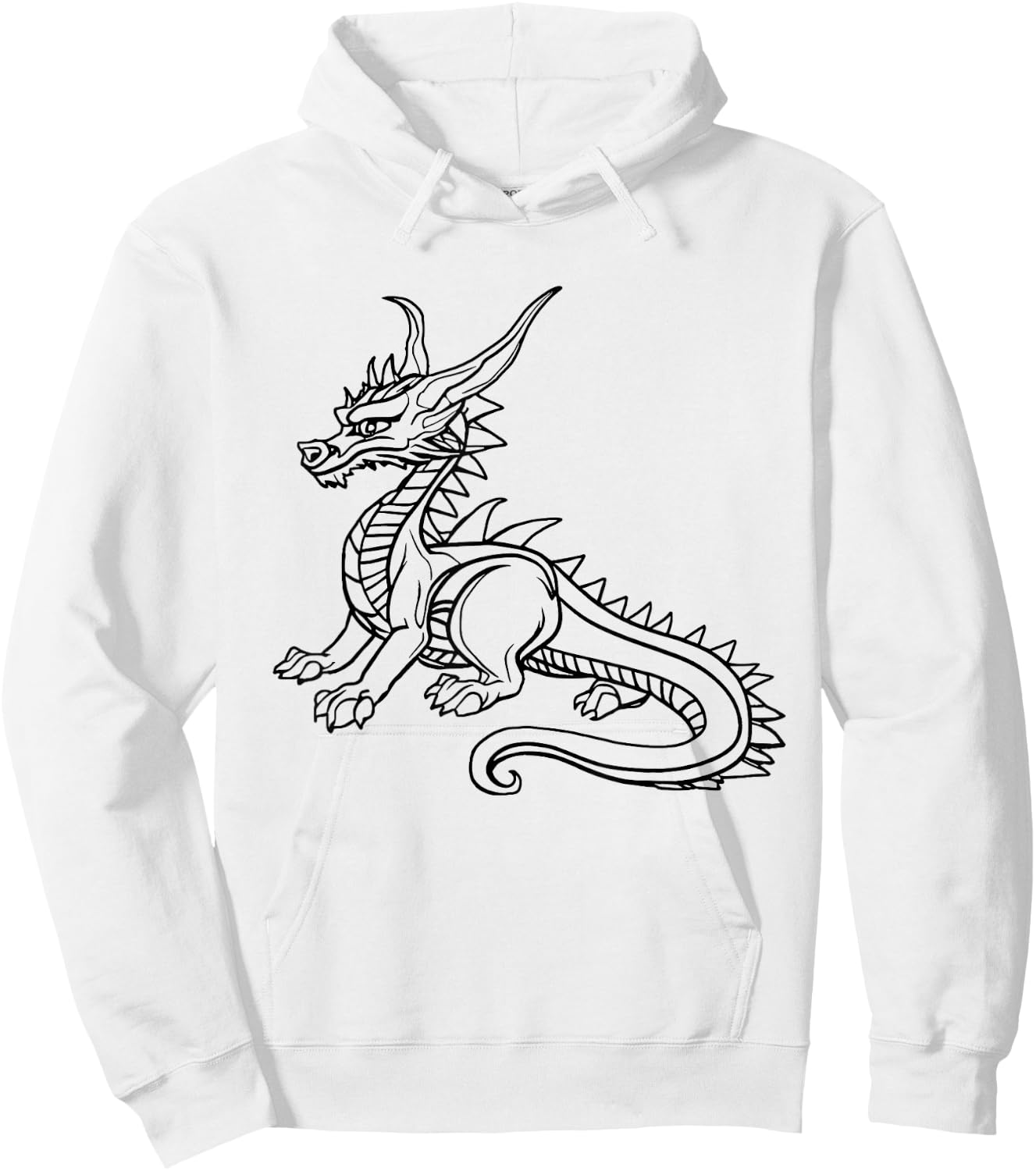 Color the dragon and paint it yourself Hoodie - Hoodie | White