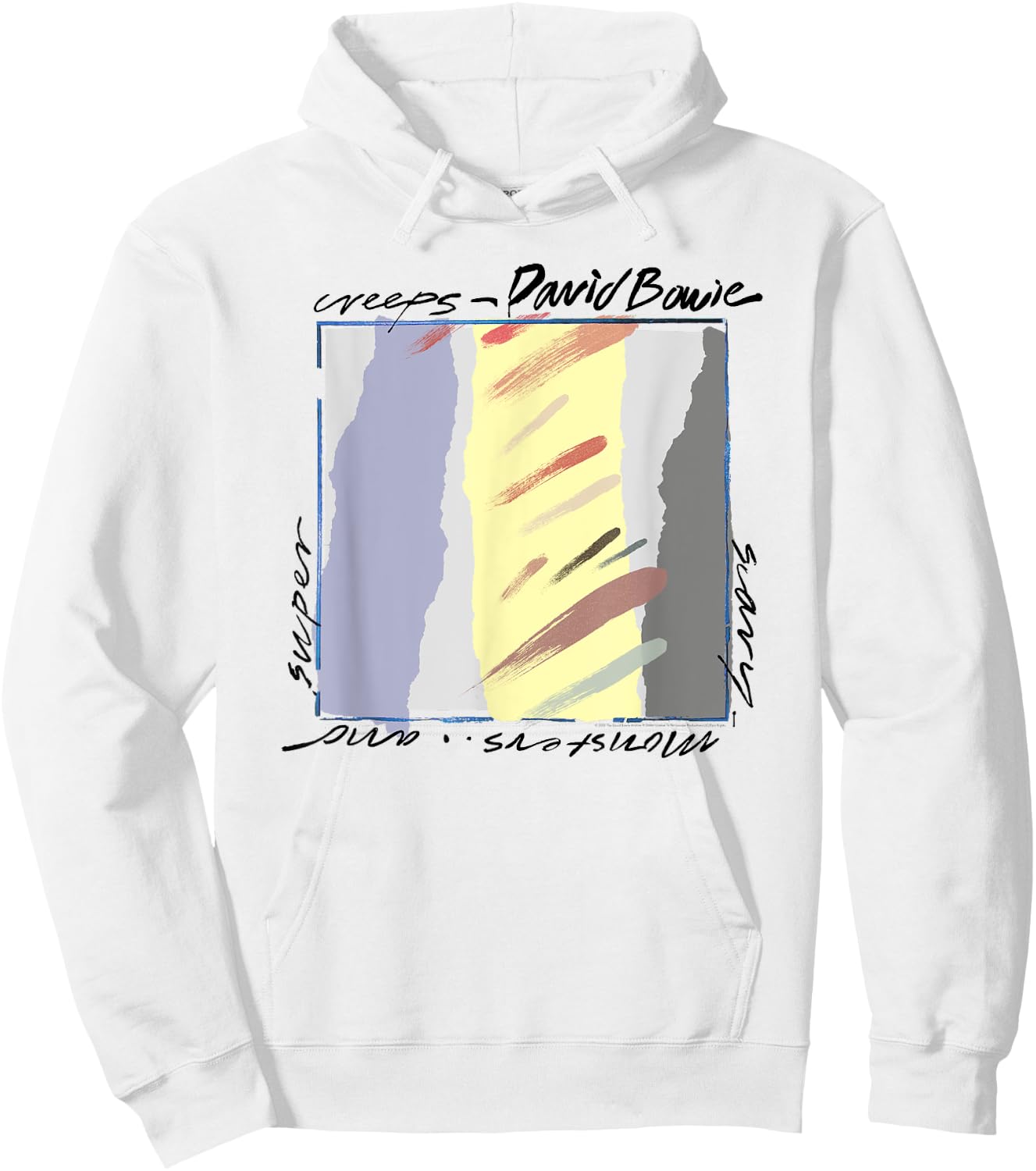 David Bowie - Scary Monsters Abstract , grey, S Hoodie - Hoodie | White