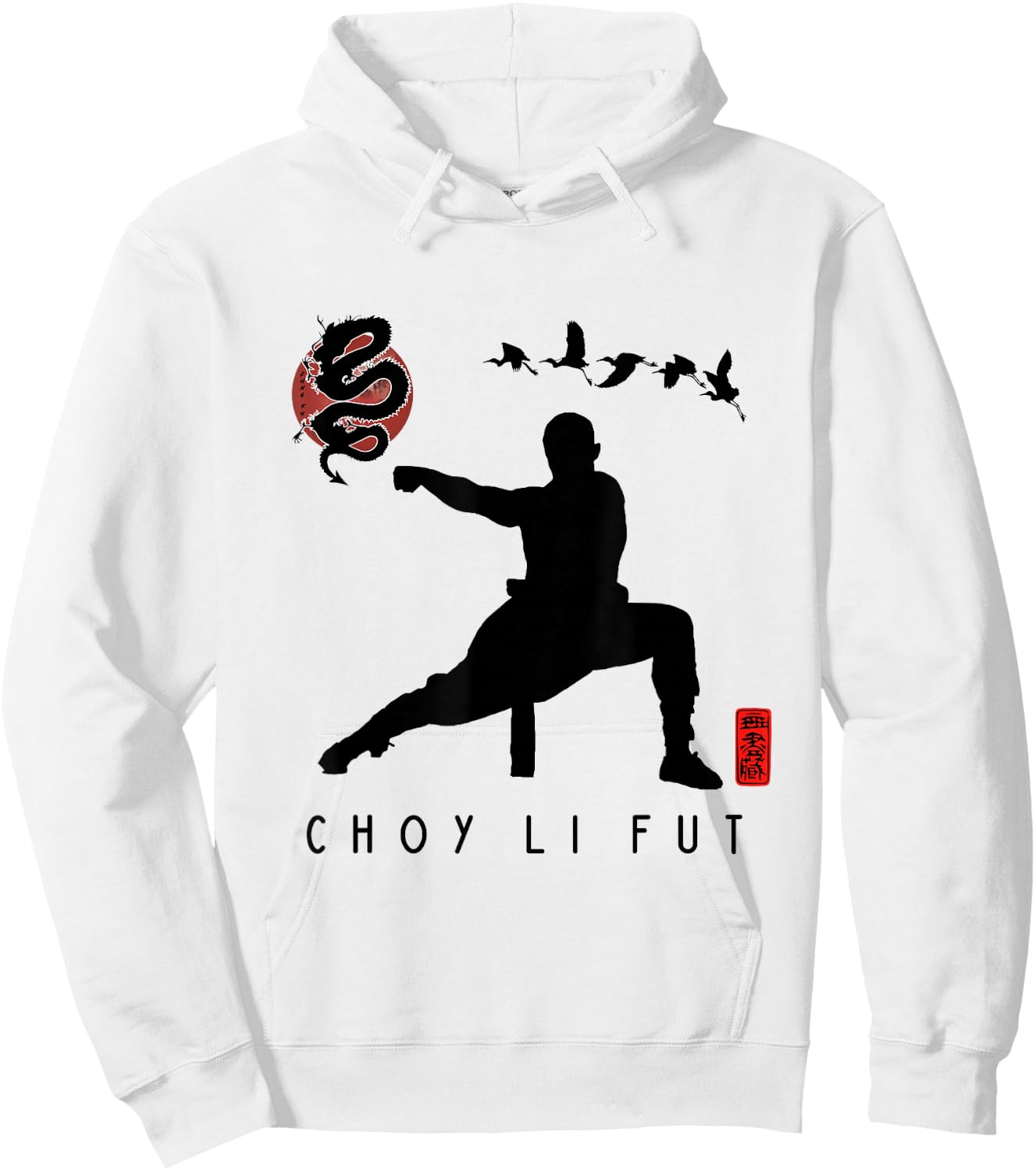 Choy Li Fut Beginner Calligraphy. Chinese Martial Art Design Hoodie - Hoodie | White