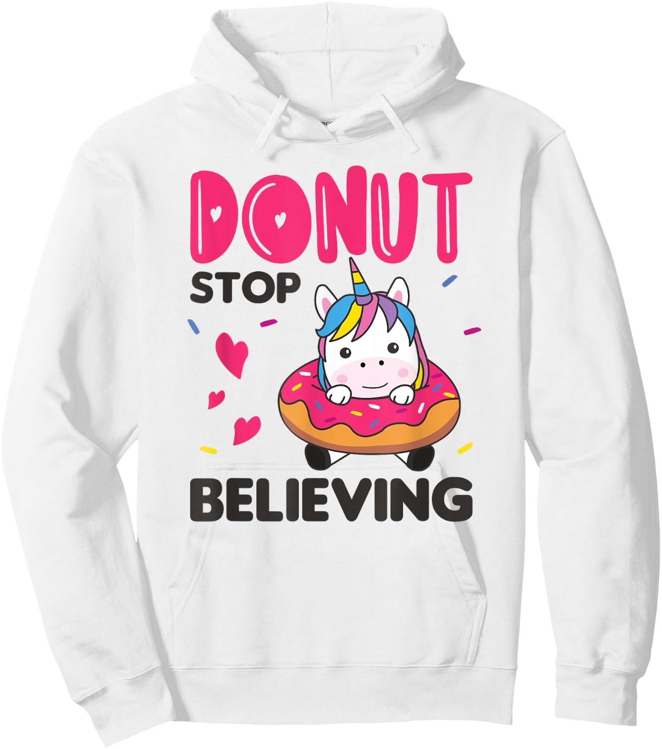 Donut Unicorn Pun Unicorns Donuts Hoodie - Hoodie | White
