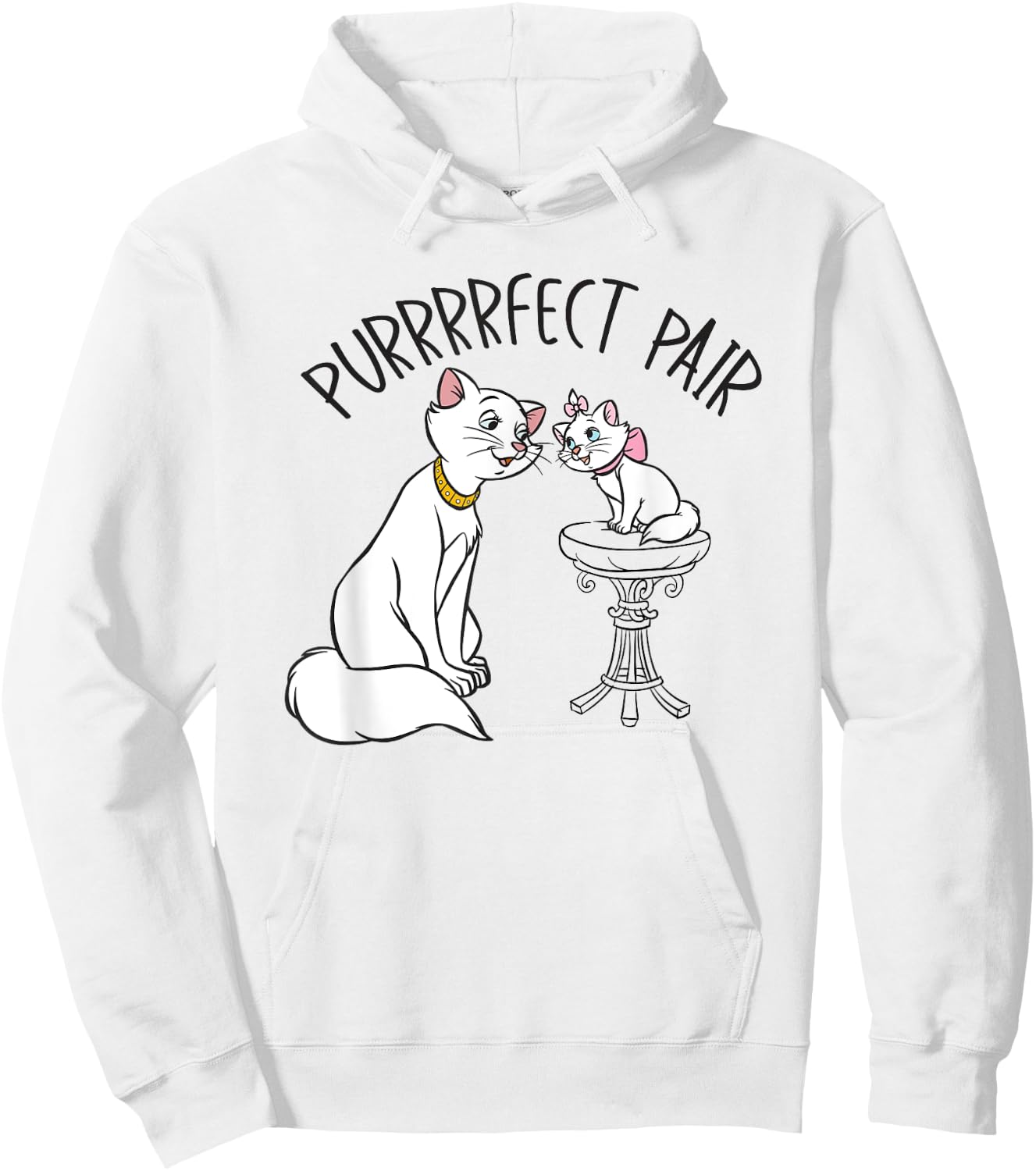Aristocats Purfect Pair , White Hoodie - Hoodie | White