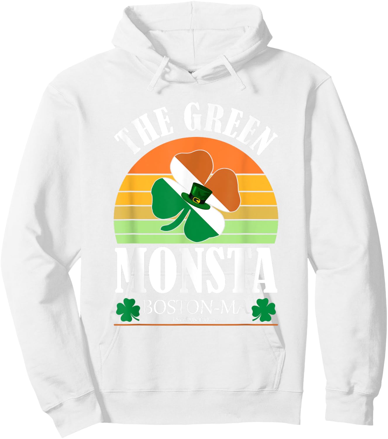 The Green Monsta Boston St. Patrick's Day Matching Group Hoodie - Hoodie | White