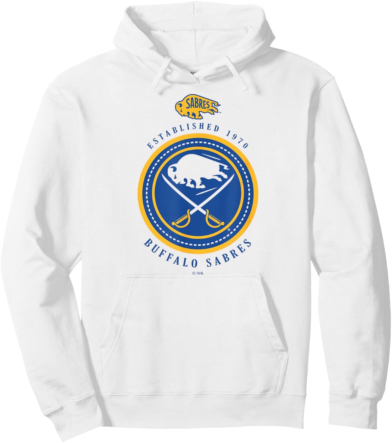 Buffalo Sabres Est 1970 White Officially Licensed Hoodie - Hoodie | White