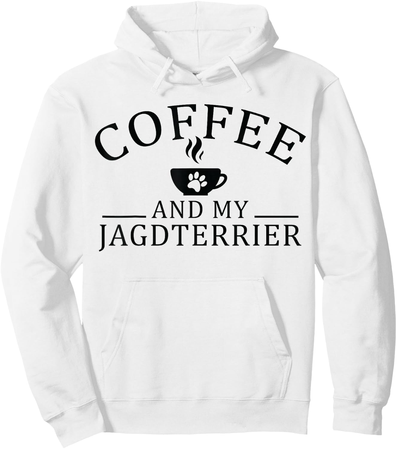 Jagdterrier Dog And Coffee Hoodie - Hoodie | White