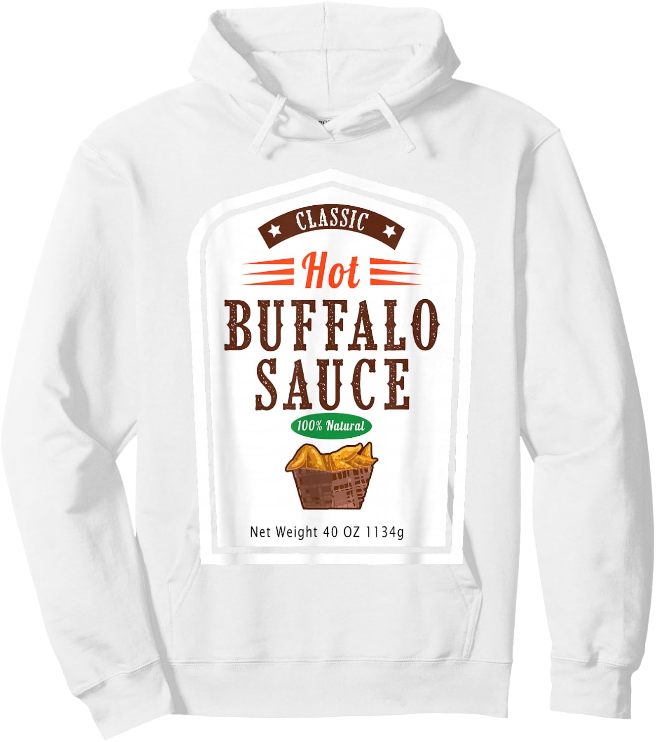 Hot Buffalo Family Sauce Costume Halloween Uniform Hoodie - Hoodie | White