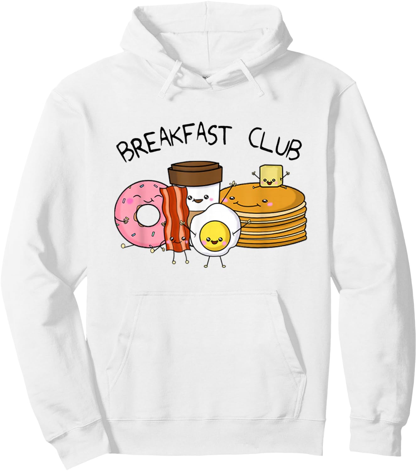 Breakfast Club Food Cute Kawaii Parody Hoodie - Hoodie | White