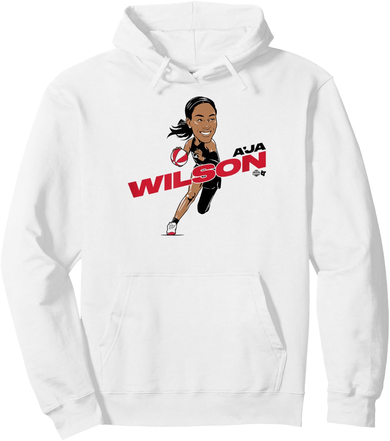 A'ja Wilson - Caricature - Las Vegas Basketball Hoodie - Hoodie | White