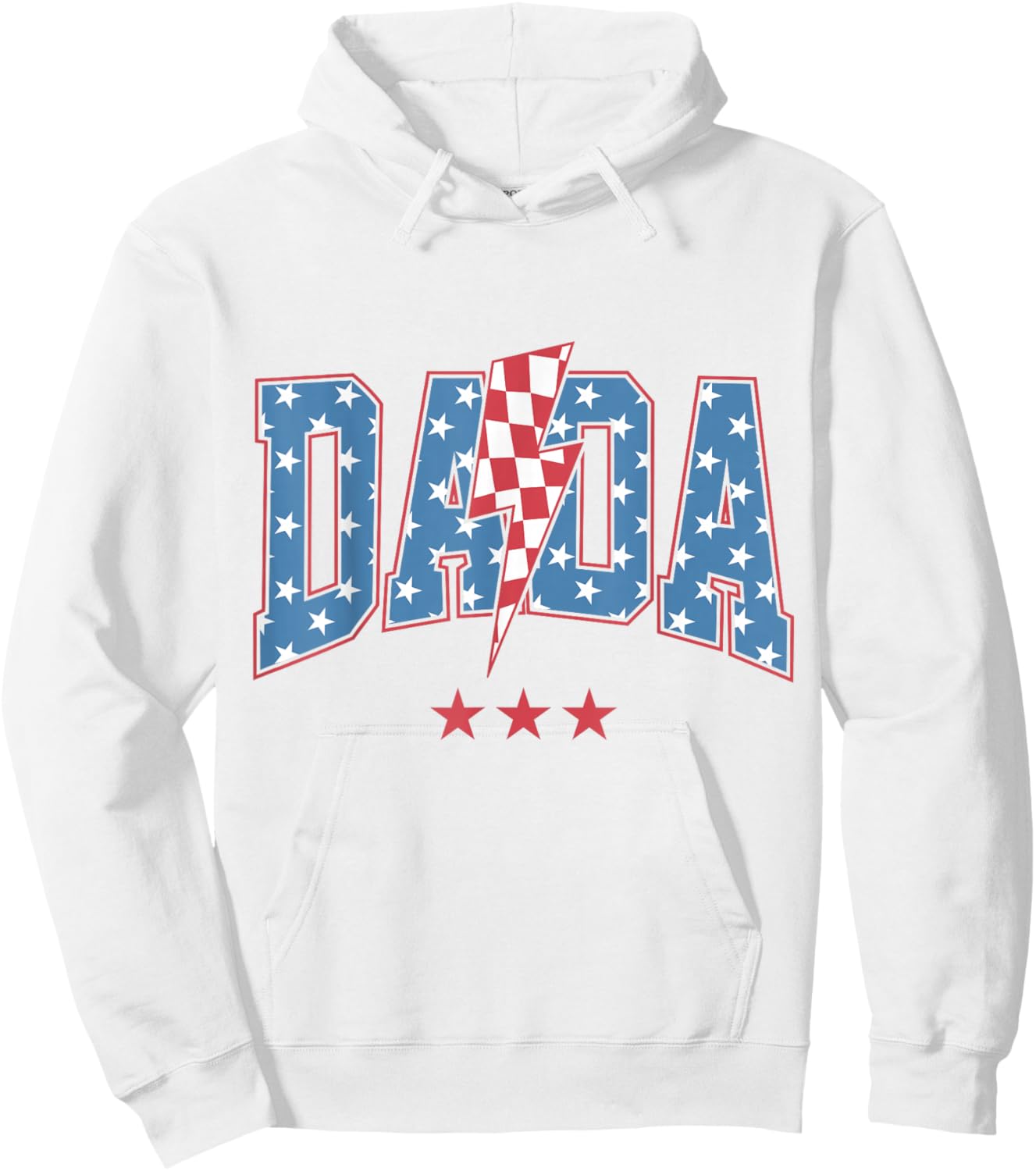 Mama Dada Mini 4th of July American Family Matching Hoodie - Hoodie | White
