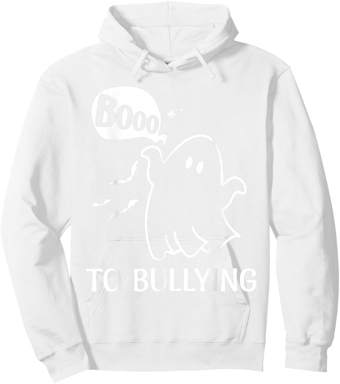 Boo To Bullying Halloween Ghost Anti Bully Unity Day Orange Hoodie - Hoodie | White