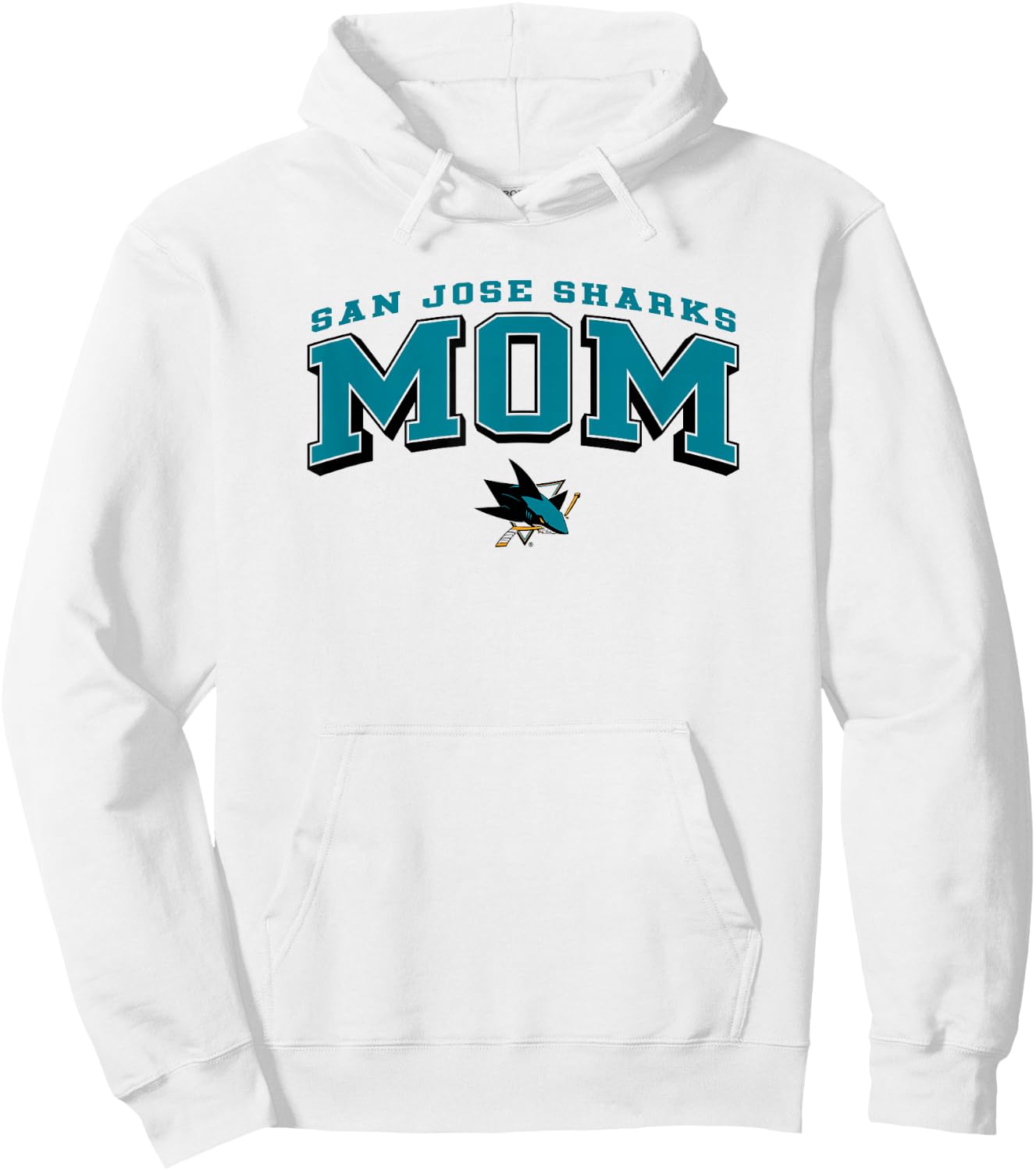 San Jose Sharks Mom Arch White NHL Officially Licensed Hoodie - Hoodie | White