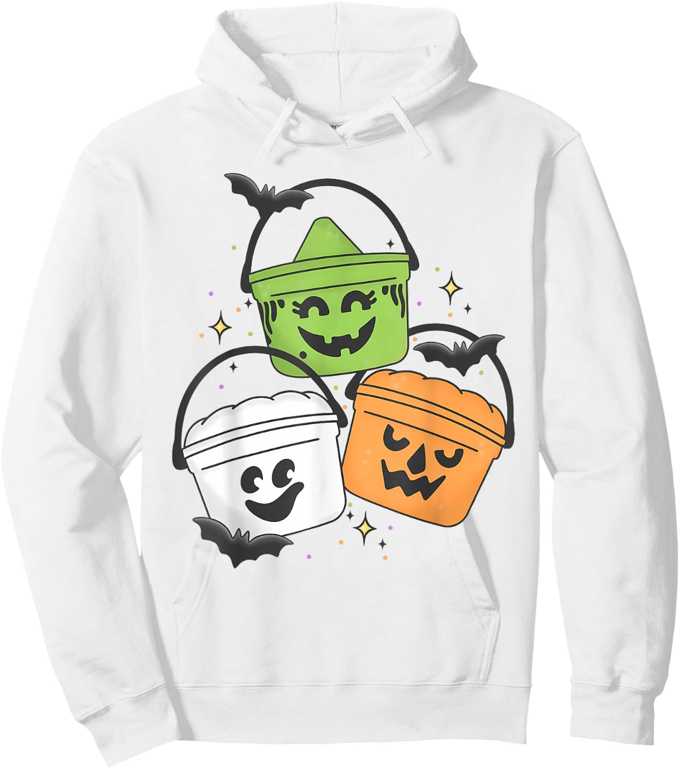 Funny Retro Vintage Spooky Chicken Nuggets Pumpkin Halloween Hoodie - Hoodie | White