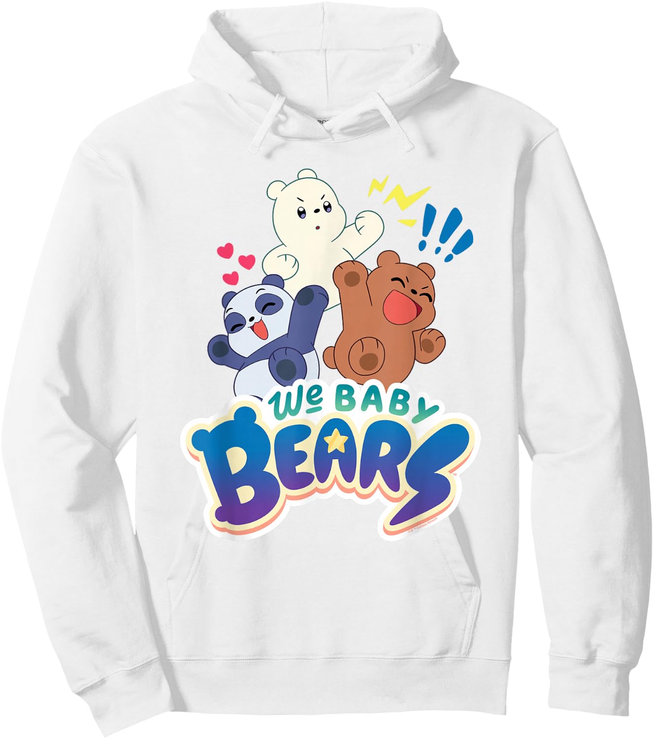 Cartoon Network We Baby Bears Logo and Trio Hoodie - Hoodie | White