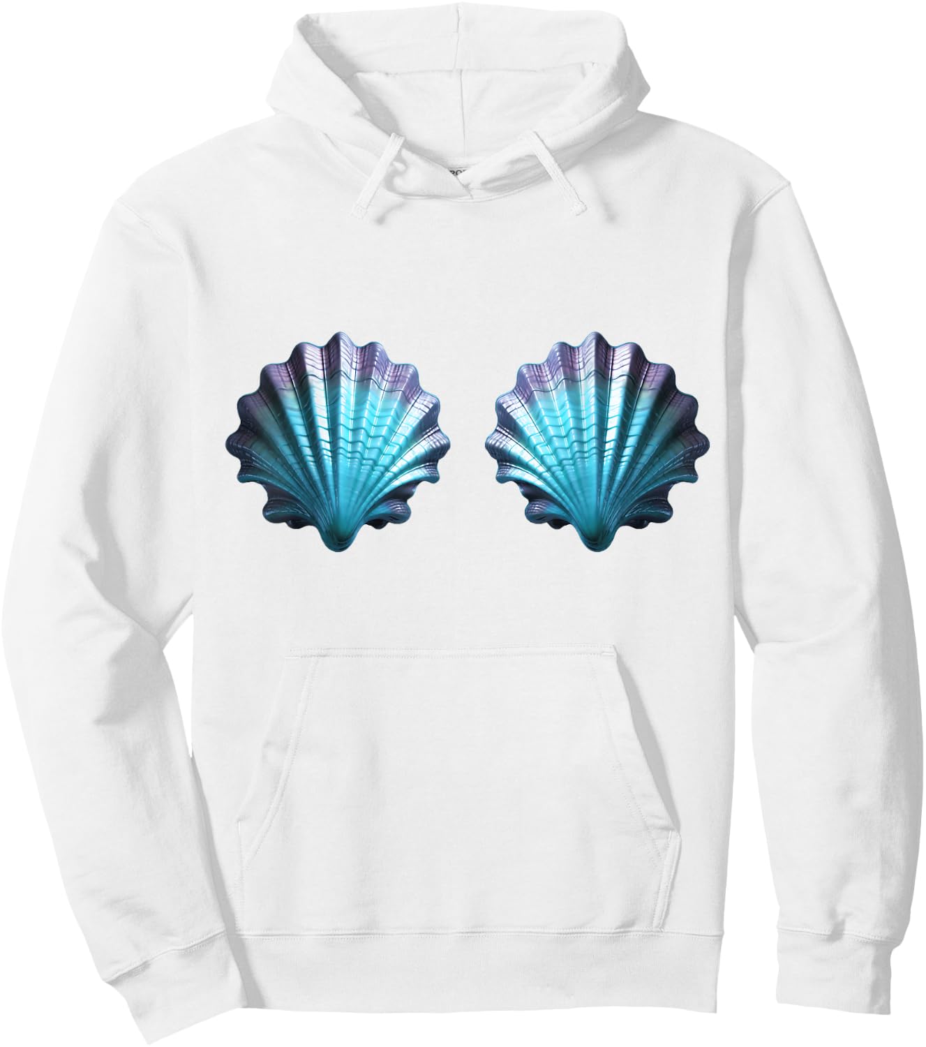 Mermaid Sea Shell Bra Costume Carnival Party Outfit , White Hoodie - Hoodie | White
