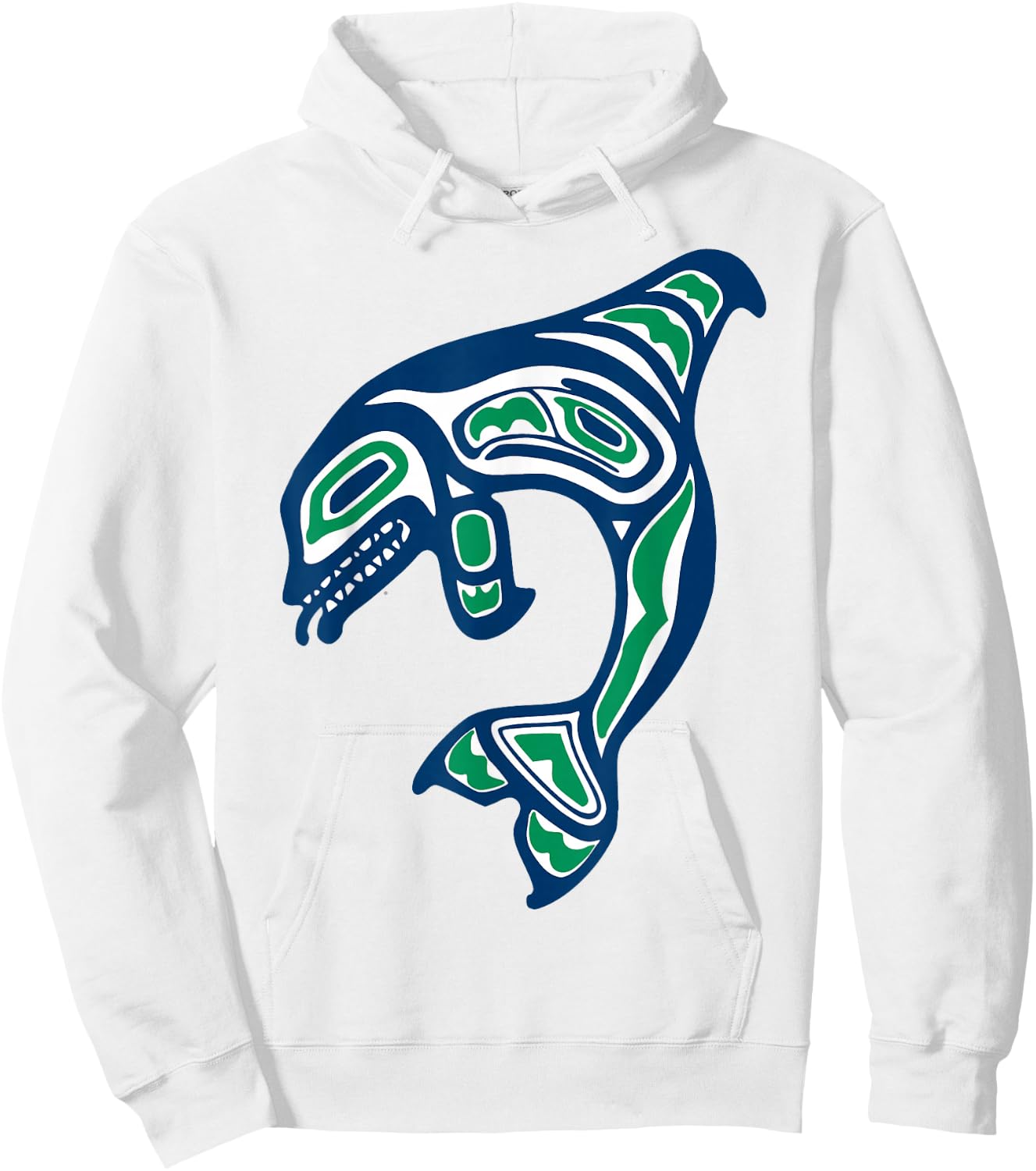 Native American Indian Orca Whale Pacific Northwest Hoodie - Hoodie | White