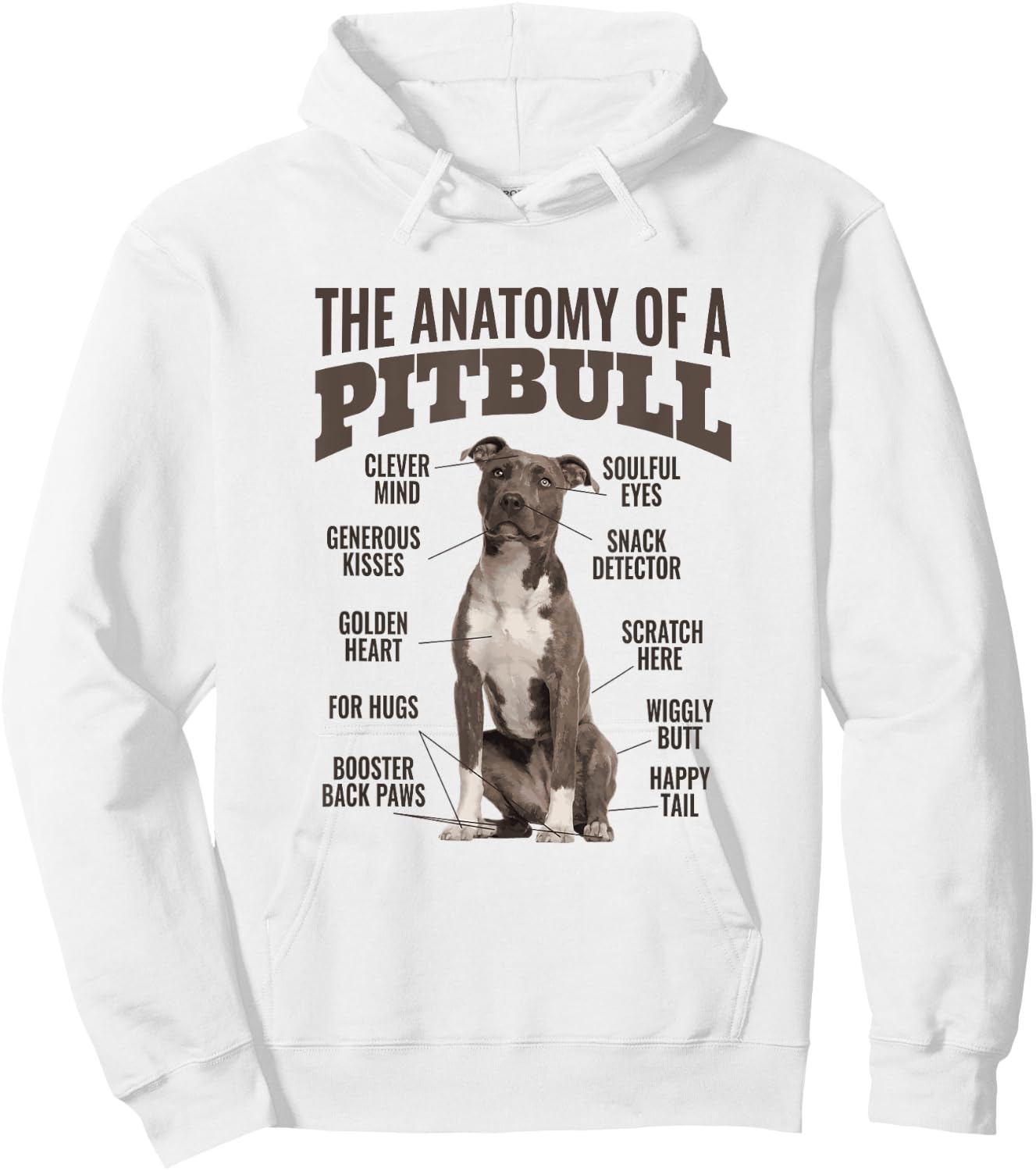 Anatomy Of A Pitbull Shirt Men Women Gift Dog Lovers Hoodie - Hoodie | White
