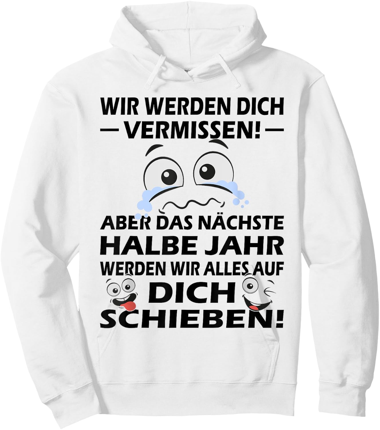 Zum Farewell | Glückwunsch zu Deiner Flucht | Employee , gray, s Hoodie - Hoodie | White